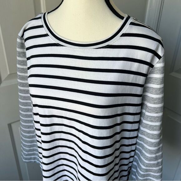 NWOT J Crew Stripe Long Sleeve Top Size Large - Picture 2 of 5